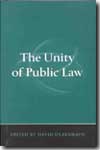 The unity of public Law. 9781841134345