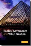 Boards, Governance and value creation. 9780521606349