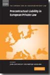 Precontractual liability in european private Law. 9780521516013