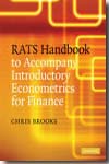 RATS handbook to accompany introductory econometrics for finance. 9780521721684