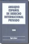 Anuario Español de Derecho Internacional Privado 2008