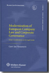 Modernization of european company Law and corporate governance