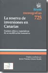 La reserva de inversiones en Canarias. 9788498769036