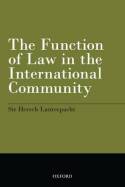 The function of Law in the international community. 9780199608812