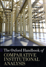 The Oxford handbook of comparative institucional analysis. 9780199693771