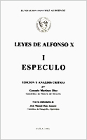 Leyes de Alfonso X. I. Especulo. 100115324