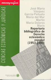 Repertorio bibliográfico de Derecho eclesiástico español