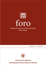 Foro. Revista de Ciencias Jurídicas y Sociales. Nueva Época; Vol. 11-12, Núm. 1 / 2010