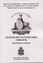 Sexenio revolucionario (1868-1874). 9788488833105