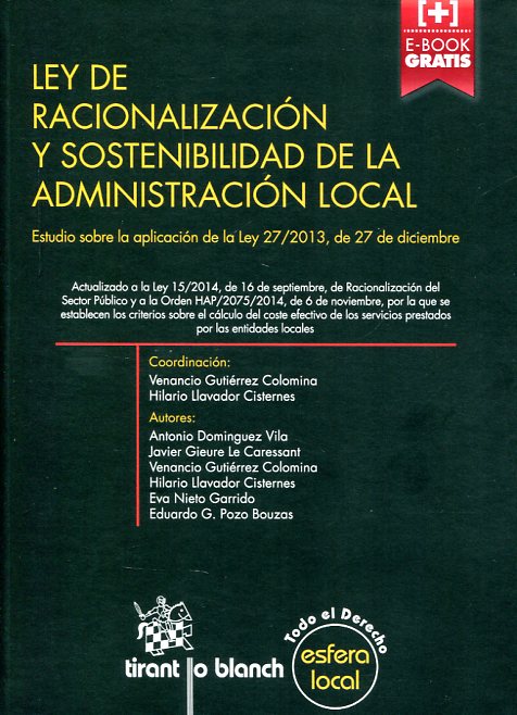 Ley de racionalización y sostenibilidad de la Administración Local