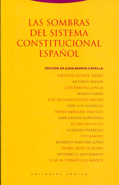 Las sombras del sistemas constitucional español. 9788481646146
