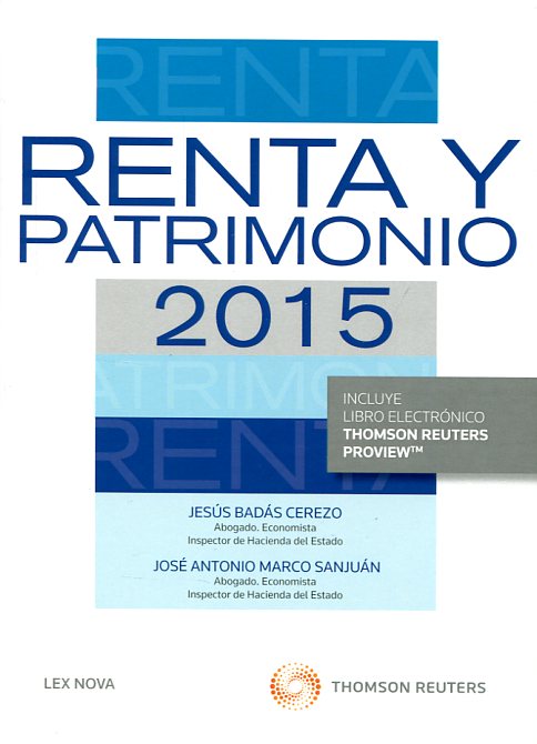 Renta y patrimonio 2015. 9788490990254