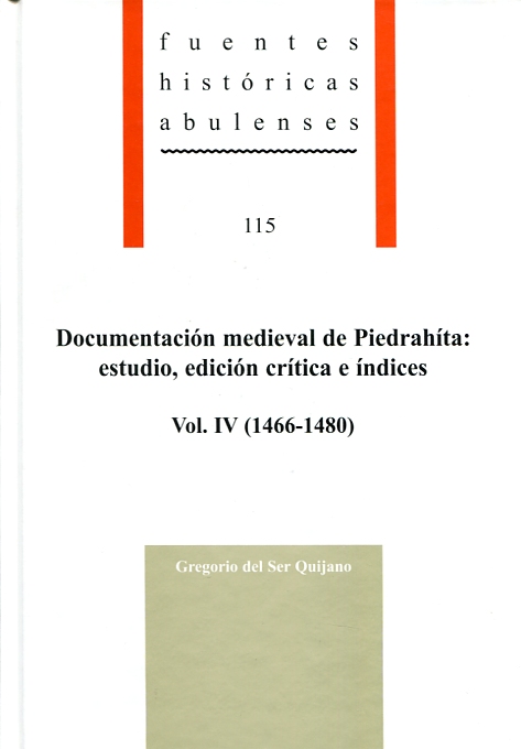 Documentación medieval de Piedrahíta: estudio, edición crítica e índices