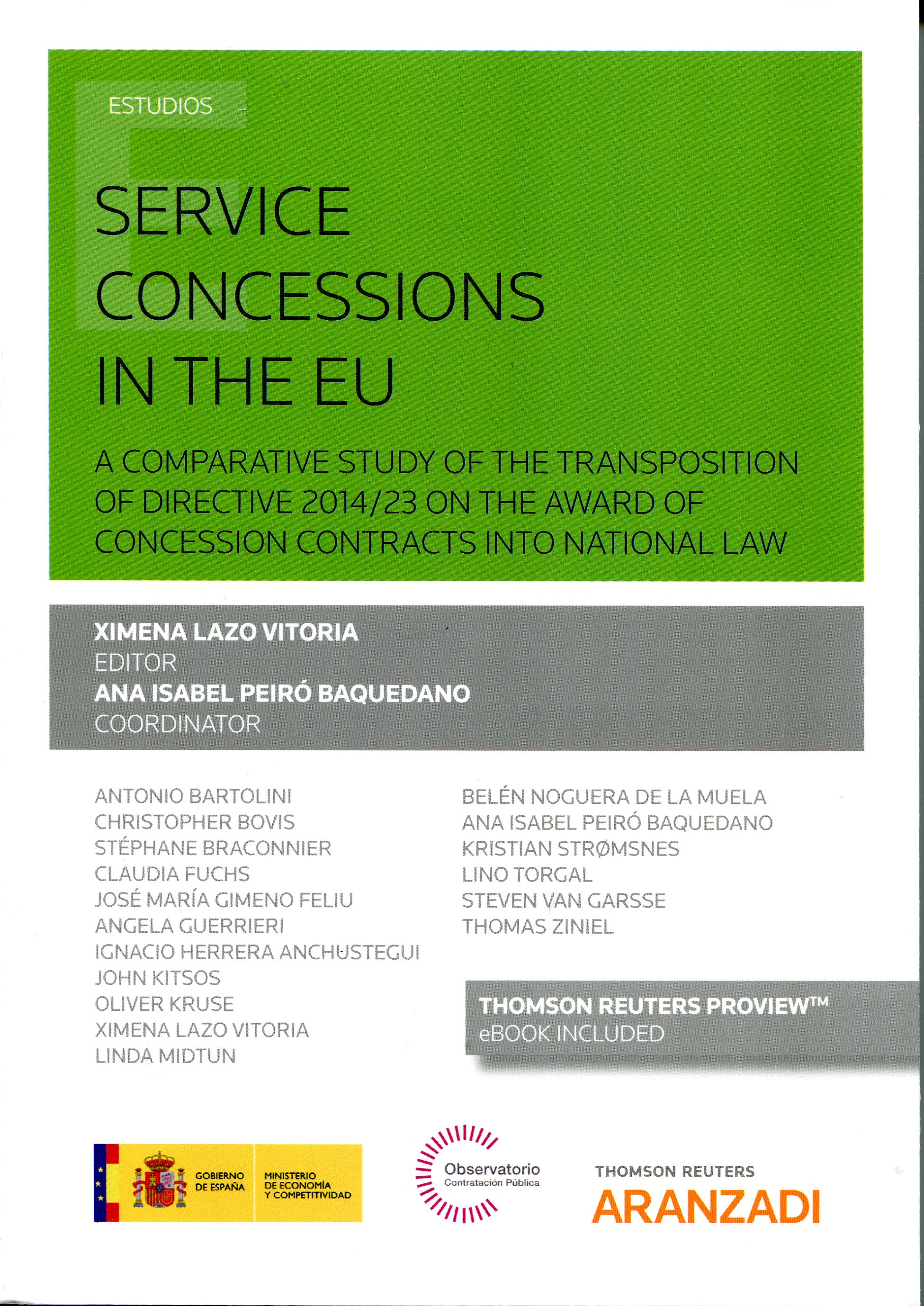 Service concessions in the EU. 9788491772323