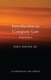 Introduction to company law. 9780198854920