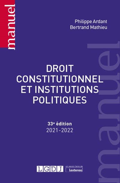 Droit constitutionnel et institutions politiques. 9782275090849