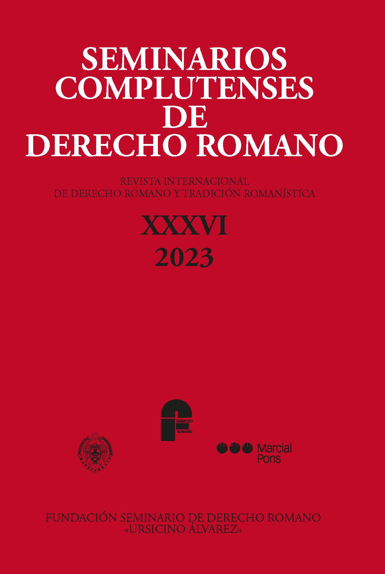 Seminarios Complutenses de Derecho Romano. 101107425