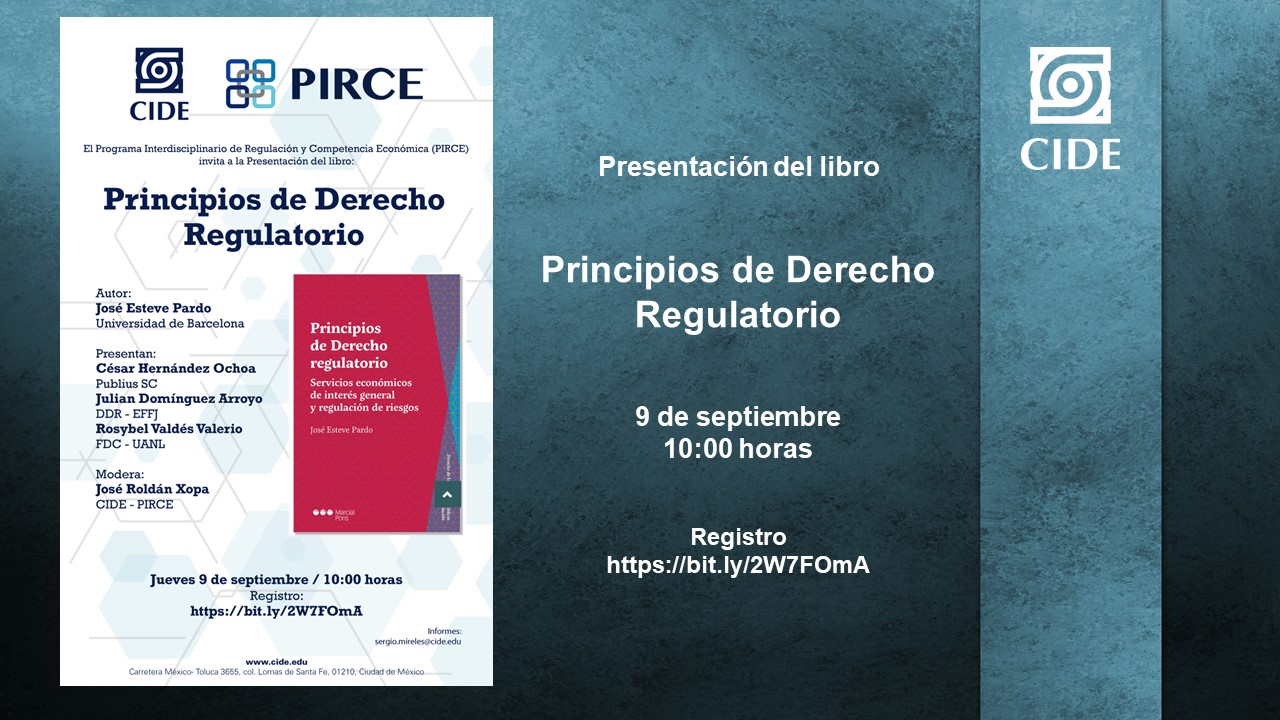 Presentación del libro 'Principios de Derecho Regulatorio '