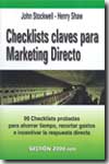 Checklists claves para marketing directo. 9788480887854