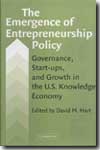 The emergence of entrepreneurship policy. 9780521826778
