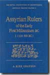 Assyrian rulers of the early first millenium BC. 9780802008862