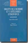 Droits de l'Homme et catégories d'individus. 9782275024455