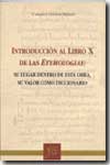 Introducción al Libro X de las Etymologiae