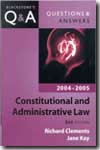 Constitutional and administrative Law. 9780199270866