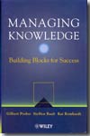 Managing knowledge. 9780471997689