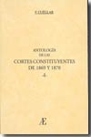 Antología de las Cortes Constituyentes de 1869 y 1870. 9788496579088