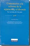 Cometarios a la reforma de la separación y el divorcio