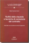 Nullità della clausola e tecniche di correzione del contratto. 9788813258344
