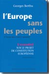 L'Europe sans les peuples. 9782868399878