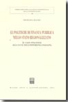 Le politiche di finanza pubblica nello Stato regionalizzato