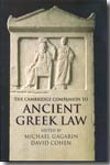 The Cambridge companion to ancient Greek Law