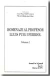 Homenaje al profesor Lluis Puig i Ferriol. 9788484565031