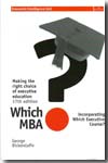 Which MBA?. 9780273706274
