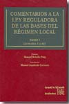 Comentarios a la Ley reguladora de las bases del Régimen Local. 9788484567103