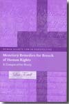 Monetary remedies for brach of Human Rights. 9781841135113