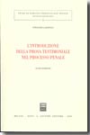 L'introduzione della prova testimoniale nel processo penale. 9788814122316