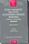 Étude comparative des ventes aux enchères publiques mobilières. 9782275027128