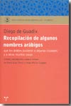 Recopilación de algunos nombres arábigos