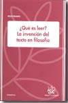 ¿Que es leer?. 9788484566120