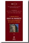 La protection du Droit de propriété par la Cour Européenne des Droits de l'Homme