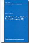 "Deutsche" vs. "britische" societas europaea (SE). 9783866530133