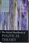 The Oxford handbook of political theory. 9780199270033