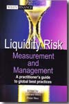 Liquidity risk measurement and management