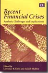 Recent financial crises. 9781843766421