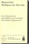 Las cláusulas no inscribibles en el contrato de préstamo hipotecario