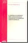 El proceso autonómico ante la igualdad en el ejercicio de los Derechos constitucionales